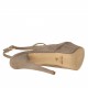 Sandalo charleston plateau in camoscio sabbia+platino -  