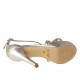 Scarpa aperta plateau listini in pelle argento - Available sizes:  42