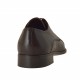 Men's elegant derby shoe with laces and captoe in dark brown leather - Available sizes:  50