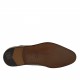 Men's elegant derby shoe with laces and captoe in dark brown leather - Available sizes:  50