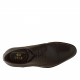 Men's elegant derby shoe with laces and captoe in dark brown leather - Available sizes:  50