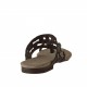 Sabot infradito con borchie in pelle nera tacco 1 - Misure disponibili: 32