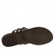 Sabot infradito con borchie in pelle nera tacco 1 - Misure disponibili: 32