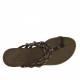 Sabot aperto infradito in pelle nero -  