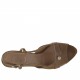 Sandale pour femmes avec plateforme en cuir et cuir verni beige talon 10 - Pointures disponibles:  42