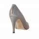 Zapato de salon open toe en charol de color gris - Tallas disponibles:  42