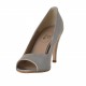 Zapato de salon open toe en charol de color gris - Tallas disponibles:  42