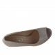 Zapato de salon open toe en charol de color gris - Tallas disponibles:  42