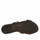 Sabot aperto con borchie in pelle nera tacco 1 - Misure disponibili: 32