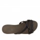 Sabot aperto con borchie in pelle nera tacco 1 - Misure disponibili: 32