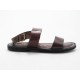 Men's sandal in brown leather