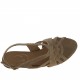 Sandalia con plataforma para mujer en gamuza beis arena tacon 9 - Tallas disponibles:  42