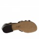 Open strap shoe in black leather heel 1 - Available sizes:  32