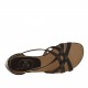 Open strap shoe in black leather heel 1 - Available sizes:  32