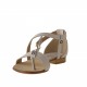 Scarpa aperta infradito con cinturino in pelle bianca tacco 1 - Misure disponibili: 31
