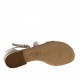 Chaussure ouvert entredoigt avec courroie en cuir blanc talon 1 - Pointures disponibles:  31