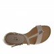 Zapato abierto de dedo con cinturon en piel de color blanco tacon 1 - Tallas disponibles:  31