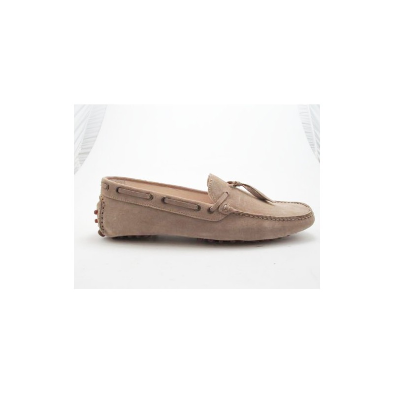 Mocassin pour hommes en daim beige - Pointures disponibles:  52