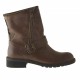 Damenstiefelette mit Schnalle und Reiβverschluss aus braunem Leder Absatz 2