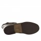 Botines para mujer con hebilla y tachuelas en piel de color negro tacon 1 - Tallas disponibles:  32