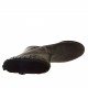 Stivaletto da donna con fibbia e borchie in pelle nera tacco 1 - Misure disponibili: 32
