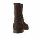 Damenstiefelette mit Schnalle und Kette aus braunem Wildleder Absatz 2 - Verfügbare Größen:  32