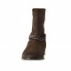 Damenstiefelette mit Schnalle und Kette aus braunem Wildleder Absatz 2 - Verfügbare Größen:  32