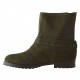 Botines para mujer con cremallera y hebilla en gamuza verde tacon 2 - Tallas disponibles:  32
