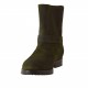 Botines para mujer con cremallera y hebilla en gamuza verde tacon 2 - Tallas disponibles:  32