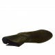 Botines para mujer con cremallera y hebilla en gamuza verde tacon 2 - Tallas disponibles:  32