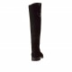 Botas para mujer con cremallera, elastico y hebilla en gamuza de color negro tacon 2 - Tallas disponibles:  32