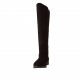 Woman's boot with zipper, elastic band and buckle in black suede heel 2 - Available sizes:  32