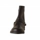 Stivaletto da donna con fibbie e catena in pelle colore nero tacco 2 - Misure disponibili: 33