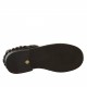 Stivaletto da donna con fibbia e catena in pelle colore nero -  