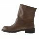 Botines para mujer con hebilla y cremallera en piel de color marron tacon 2 - Tallas disponibles:  32