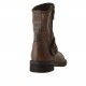 Botines para mujer con hebilla y cremallera en piel de color marron tacon 2 - Tallas disponibles:  32