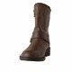 Woman's ankle boot with buckle and zipper in brown leather heel 2 - Available sizes:  32