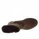 Woman's ankle boot with buckle and zipper in brown leather heel 2 - Available sizes:  32