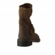 Stivaletto da donna con fibbia e borchie in nabuk colore marrone tacco 2 -  