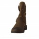 Stivaletto da donna con fibbia e borchie in nabuk colore marrone tacco 2 - Misure disponibili: 32