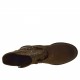 Stivaletto da donna con fibbia e borchie in nabuk colore marrone tacco 2