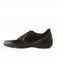 Scarpa da uomo sportiva allacciata in pelle e camoscio colore nero e pelle color canna di fucile -  