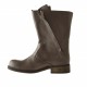 Damenstiefelette mit zwei Rei?verschlüssen aus grauem Leder Absatz 3 - Verfügbare Größen:  32