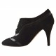 Chaussure à lacets pour femmes en daim et cuir verni noir talon 9 - Pointures disponibles:  42