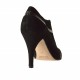 Chaussure à lacets pour femmes en daim et cuir verni noir talon 9 - Pointures disponibles:  42