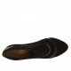 Chaussure à lacets pour femmes en daim et cuir verni noir talon 9 - Pointures disponibles:  42