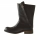Damenstiefelette mit zwei Rei?verschlüssen aus schwarzem Leder Absatz 3 - Verfügbare Größen:  32