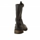 Woman's ankle boot with two zippers in black leather heel 3 - Available sizes:  32