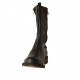 Woman's ankle boot with two zippers in black leather heel 3 - Available sizes:  32