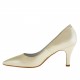 Escarpin en cuir ivoire perlé avec talon 7 - Pointures disponibles:  44, 45